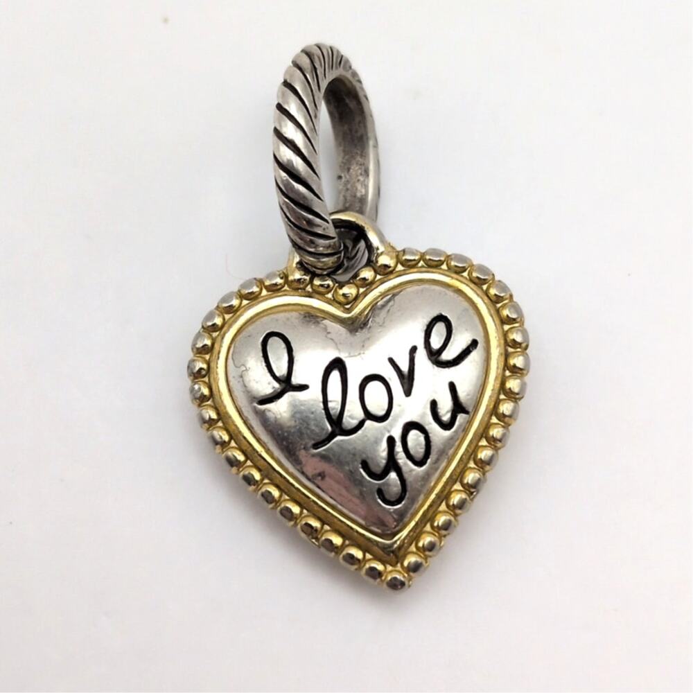 Brighton Two Tone Heart I Love You Reversible Charm Style J93661